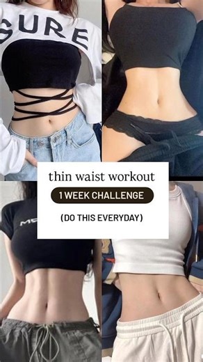 THIN waist workout 1week challenge #slimwaistworkout #fypシ゚viral #subscribe
