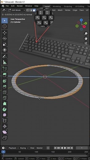 How to Make a Realistic LED Ring Lamp in Blender #interiordesign #blender #3dmodeling #