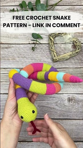 FREE crochet snake pattern | Free Amigurumi snake pattern | #shorts