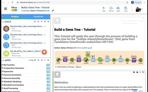 Phylogenomics in KBase Webinar - 22 April 2020