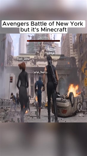 Avengers Battle of New York but it's Minecraft#vairal | avengers