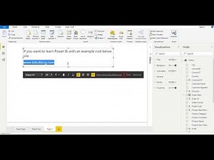 How to create a Hyperlink in Power Bi Desktop
