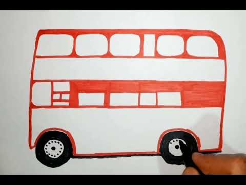 How to Draw a Double Decker Bus Step by Step