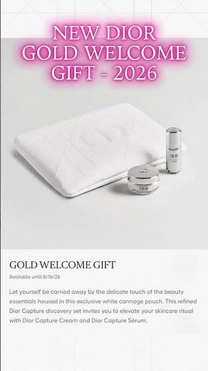 ⭐️ New Dior Gold Welcome Gift for 2026! ⭐️ #diorbeauty #dior #beauty #makeup #skincare