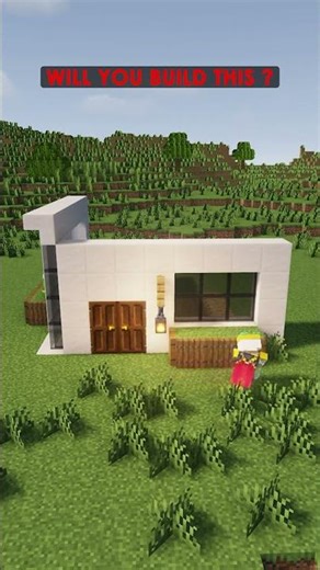 Minecraft Easy Modern House Tutorial #minecraft #minecraftshorts
