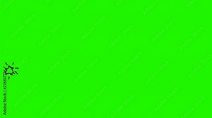 2d Animation motion graphics drawing of a batted baseball ball in flight flying out and over the park outfield on white and green screen with alpha matte in HD high definition.