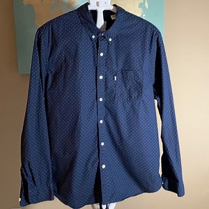 Levi’s Navy and white button down shirt