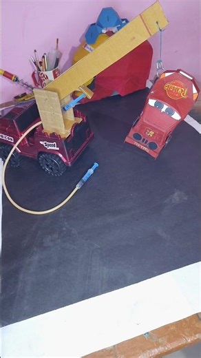 easy to make crane 🏗️|| cardboard diy toy #diy #experiment #shortvideo