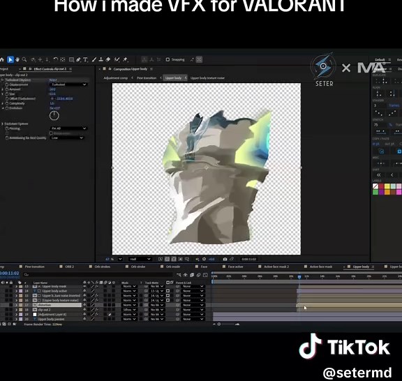 Vfx Breakdown for Valorant's new character VETO. This was made for their character intro. You can check full animation on my ig/twitter or their YouTube. #valorant #aftereffects #vfx #tutorial