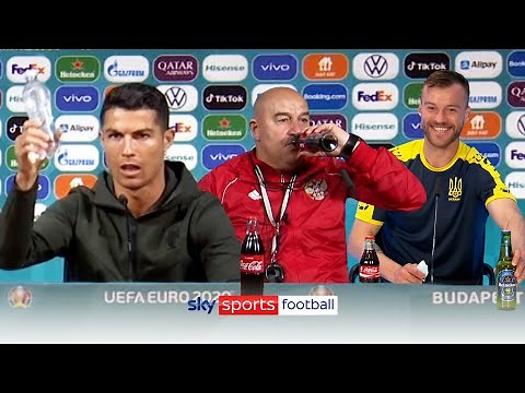 Ronaldo's bottle removing trend sweeps across Euro 2020 😆🥤