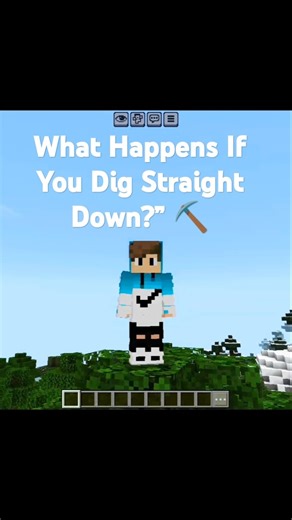 What Happens If You Dig Straight Down?” ⛏️ #minecraft #shorts