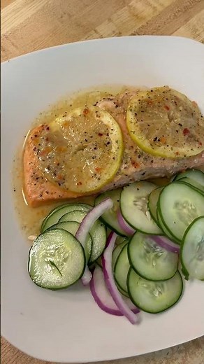 Coho Salmon and Cucumber Salad #food #homemade