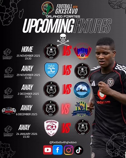 🚨ORLANDO PIRATES who failed to qualify for CAF champions league group stages are back in action of local football #orlandopirates #mamelodisundowns #kaizerchiefs #betwayprem #fblifestyle | Football With ghxstavo
