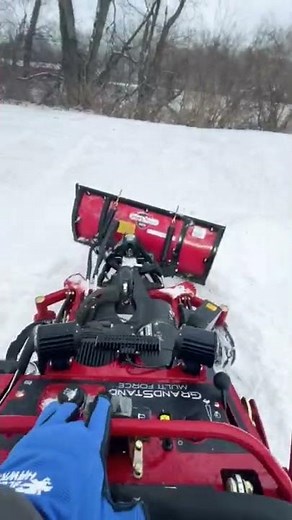 Pushing snow with a mower (Toro Multiforce)