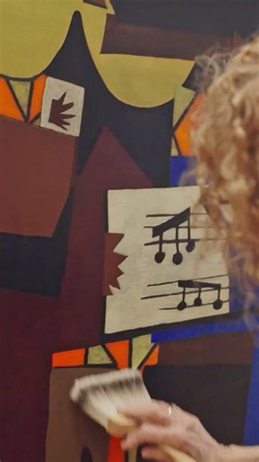 What a conservator sees while cleaning a Picasso