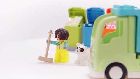 LEGO DUPLO Town Recycling Truck 10987 Building Toy Set, Learn Through Play with This STEM Creative Birthday Gift for Toddlers, Boys, Girls Ages 2+, Comes with 3 Sorting Bins for Recycling