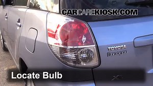 Tail Light Replacement on 2005 Toyota Matrix XRS 1.8L 4 Cyl.
