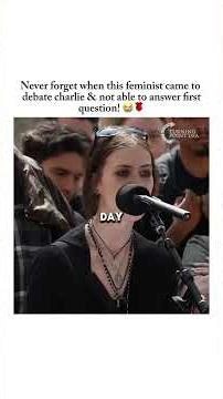 No way this feminist came to debate Charlie! #charliekirk #politics #usa #fpy #humor #interview