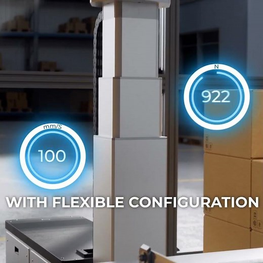 LINAK® ELEVATE™: Electric lifting column for cobot palletizers