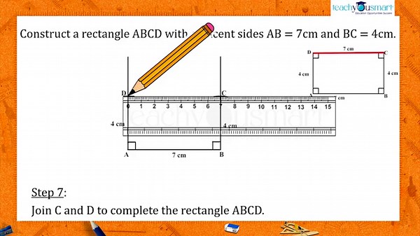 Practical Geometry -Construction Of Rectangle using 2 Sides - #ncert - #class8 #teachyousmart #tys