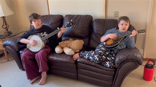 Happy New Year from my backup band, The Sandwiches. They've been working hard! Francis has only had his banjo for 8 days, and WOW! | Chris L. Frost