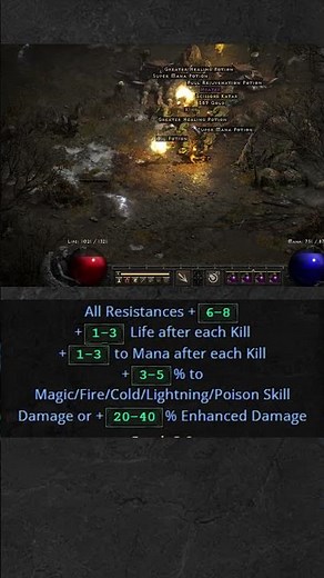 Opalvein Unique Drop( Lightning Skill Damage) #diablo2resurrectedbuild
