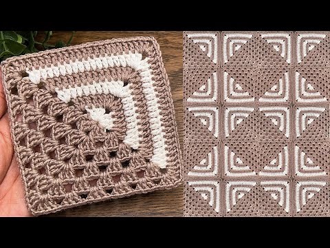 How to crochet different granny square tutorial for beginners