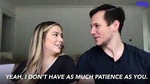 Shawn Johnson East and Andrew East compete in the Newlywed Game challenge