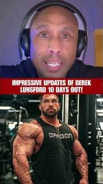 Impressive Update Of Derek Lunsford Days Out From The 2026 Mr Olympia!