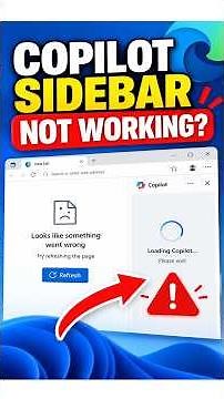 Microsoft Copilot Sidebar Not Working in Edge? FIX NOW!