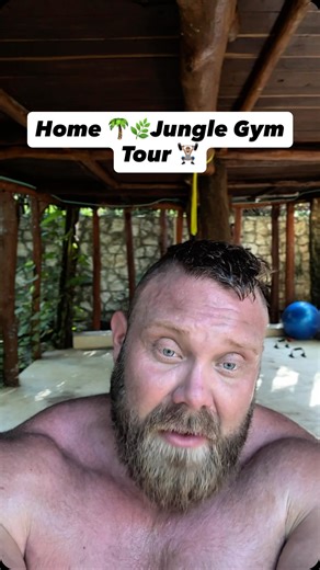 Jack Stacked ⚡️ Muscle Creator on Instagram: "Home Jungle Gym Tour, just 20lbs / 10kg of equipment I have a fully functional gym here in the jungle, yes I can drive 45min to Tulum for a gym but on most days I can train at home!"
