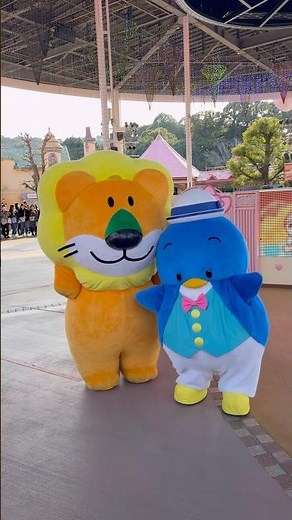 タキシードサム、らいおんくんグリーティング！ #ハーモニーランド
