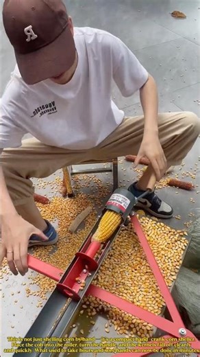 New Hand-Crank Corn Sheller Works Twice as Fast #work #farming