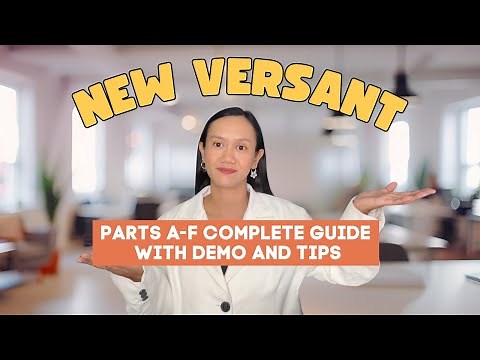 New VERSANT English Test COMPLETE GUIDE | PARTS A-F with Tips, Demo, and Practice