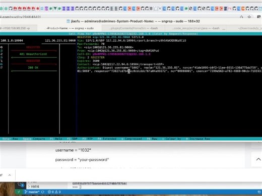 自己实现sip客户端：sip-register-加密逻辑