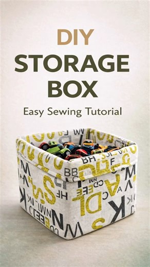 Sewing a Fabric Organizer Box ✂️ #sewing #sewingtutorial #diy