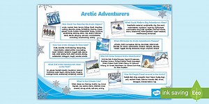 KS2 Arctic Adventurers Descriptive Word Mat