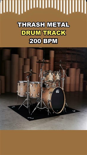 Thrash Metal Drum Track 200 BPM 🔥 Metal Jam Sessions #drums #heavymetalsongs #drummer