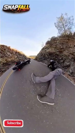 Riding Gone Wrong: Epic Motorcycle Slide 🛣️💨 #MotorcycleFail #bikecrash