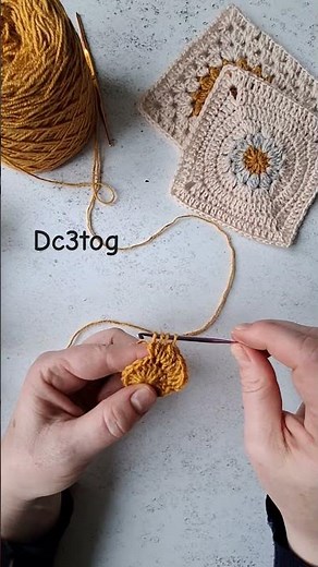 How to crochet dc3tog/Crochet tutorial #crochet #crochettutorial #crochetstitch #crochetpattern