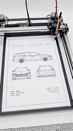 2025 Skoda Octavia RS Drawn by Robot 🤖