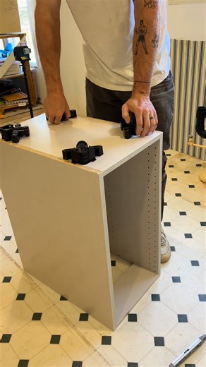 Half way through kitchen renovations! Next is hardware then hopping over to finishing the shiplap ceiling so we can put our wall cabinets up. 😮‍💨 it’s always something #homeremodeling | Judyonthefarm