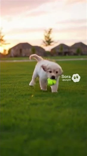 Adorable Yellow Lab Puppy's Epic Fetch Fail & Win in Sunny Frisco Park! 🐶🎾✨