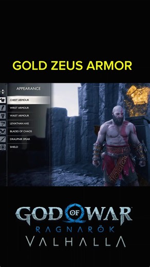 Gold Zeus Armor in God of War Ragnarok #godofwarragnarok #godofwar #kratos