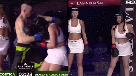 Fans disgusted as 3 female models brutally beaten by 2 men in ‘sick’ MMA fight