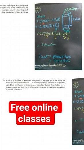 Class 10 Maths Chapter 12 SURFACE AREAS AND VOLUMES - Exercise 12.1 Q7 #mathshorts #mathstricks