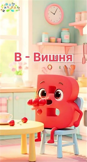 Буква В їсть вишню 🍒 | Вчимо алфавіт весело