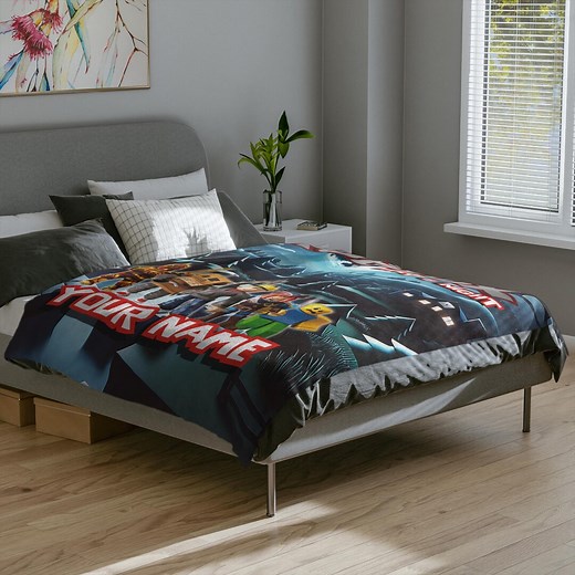 Personalized Roblox Blanket With Name - Soft Fleece Blanket for Fans, Cozy & Perfect as a Gift, Velveteen Microfiber Blanket - Etsy