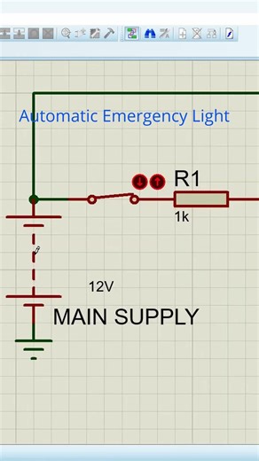 automatic emergency light #digitalelectronics #electronicsproject #engineering #proteus
