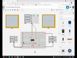 non inverting op Amp tinkercad